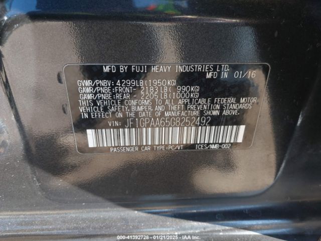 JF1GPAA65G8252492 Subaru Impreza 2.0i