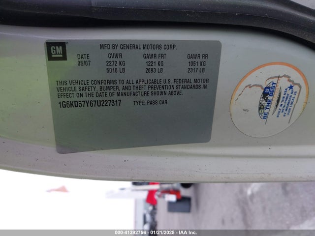 2007 CADILLAC DTS 1G6KD57Y67U227317 Photo 8