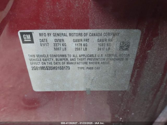 2G61M5S35H9160179 Cadillac XTS LUXURY