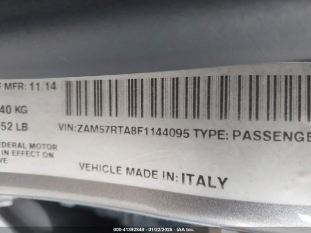 ZAM57RTA8F1144095 Maserati Ghibli S Q4