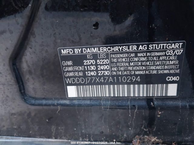2007 MERCEDES-BENZ CLS 63 AMG WDDDJ77X47A110294 Photo 8