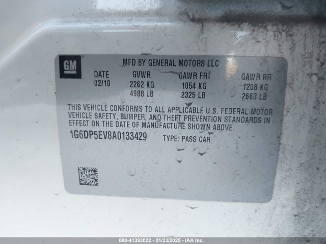 2010 CADILLAC CTS 1G6DP5EV8A0133429 Photo 8