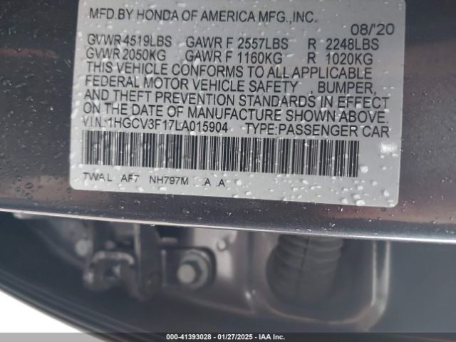 1HGCV3F17LA015904 Honda ACCORD HYBRID