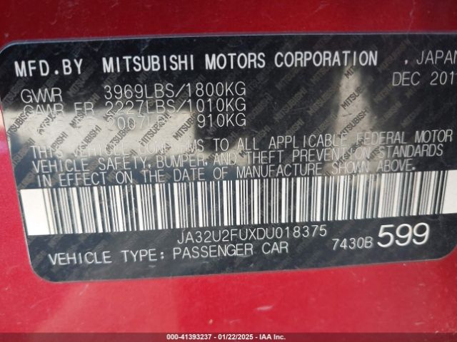 2013 MITSUBISHI LANCER JA32U2FUXDU018375 Photo 8