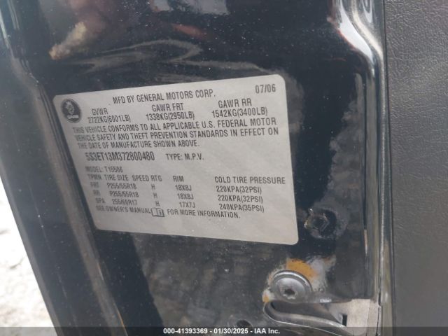 2007 SAAB 9-7X 5S3ET13M372800480 Photo 8