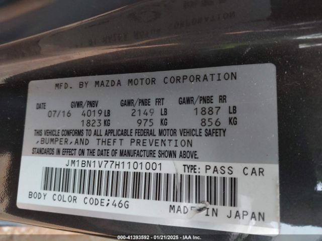 2017 MAZDA MAZDA3 JM1BN1V77H1101001 Photo 8