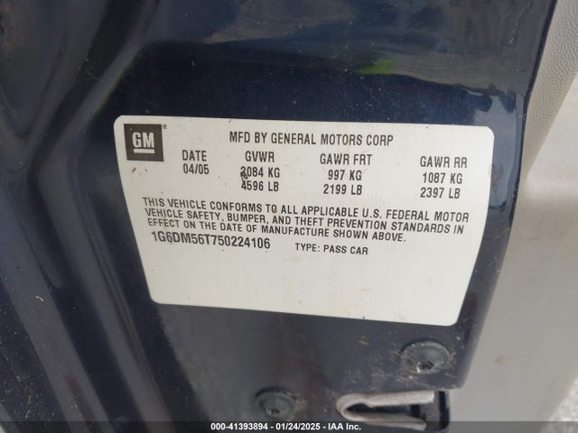 2005 CADILLAC CTS 1G6DM56T750224106 Photo 8