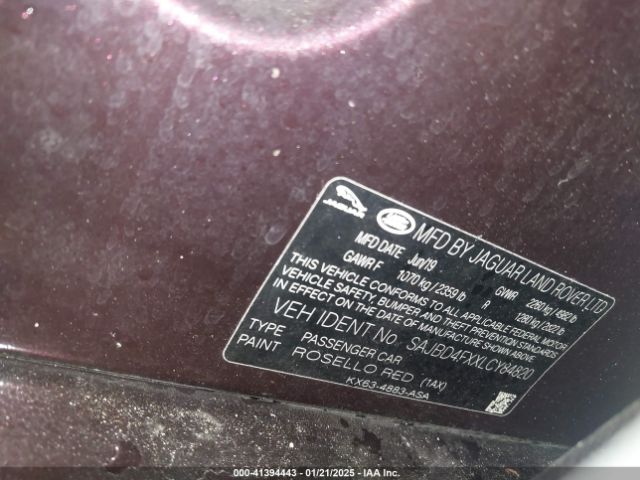 2020 JAGUAR XF SAJBD4FXXLCY84820 Photo 8