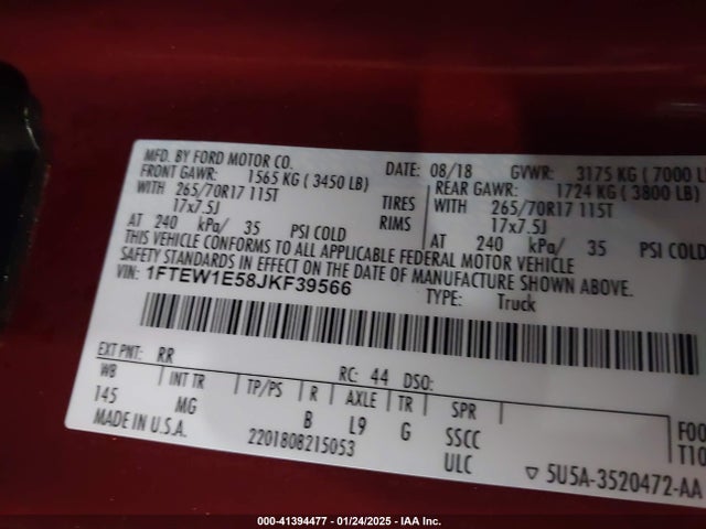 Ford F-150 Xlt 2018 1FTEW1E58JKF39566 Image 9