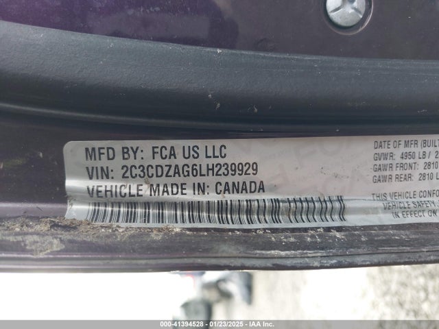 Dodge Challenger Sxt 2020 2C3CDZAG6LH239929 Image 9