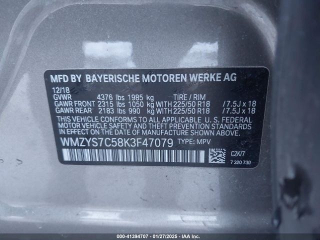 WMZYS7C58K3F47079 Mini Countryman Cooper
