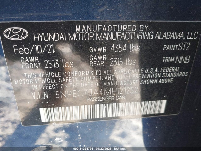 Hyundai SONATA SE 2021 5NPEG4JA4MH121252 Image 9
