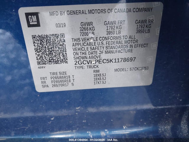 Chevrolet Silverado 1500 Ld Lt 2019 2GCVKPEC5K1178697 Image 9