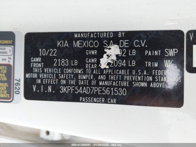 3KPF54AD7PE561530 KIA Forte Gt-line