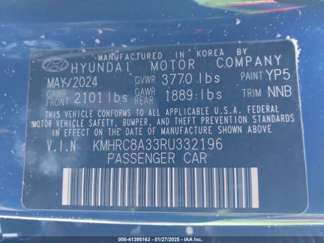 KMHRC8A33RU332196 Hyundai Venue Limited