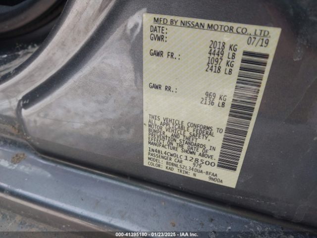 1N4BL4CW0LC128500 Nissan Altima Sr Intelligent Awd