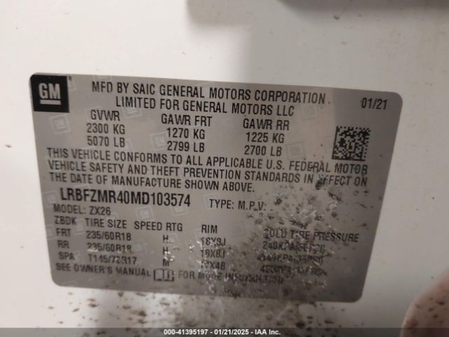 2021 BUICK ENVISION LRBFZMR40MD103574 Photo 8