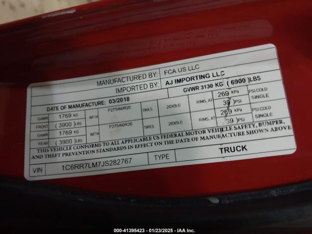 1C6RR7LM7JS282767 RAM 1500 Slt