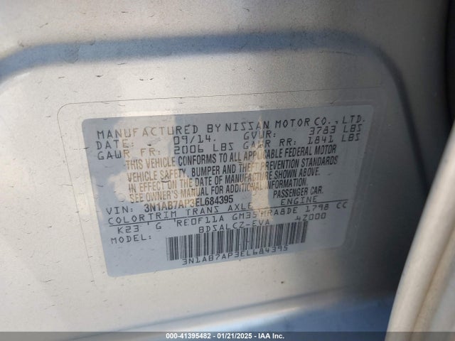 Nissan SENTRA S 2014 3N1AB7AP3EL684395 Image 9