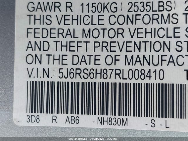 5J6RS6H87RL008410 Honda Cr-v Hybrid Sport-l