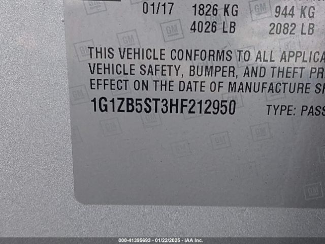 1G1ZB5ST3HF212950 Chevrolet MALIBU LS