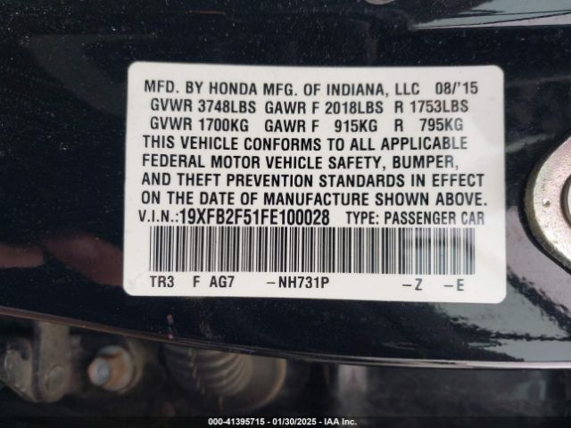 19XFB2F51FE100028 Honda Civic Lx