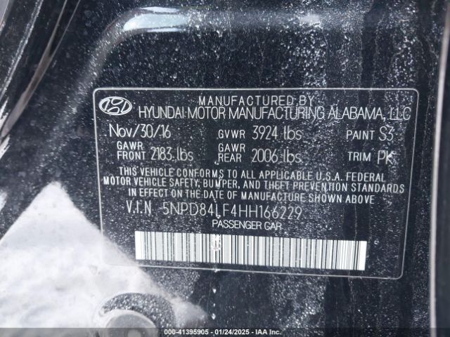 5NPD84LF4HH166229 Hyundai ELANTRA SE