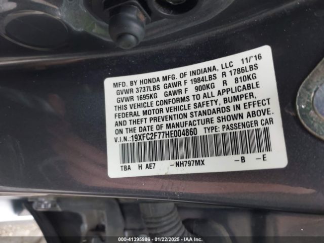 19XFC2F77HE004860 Honda CIVIC EX