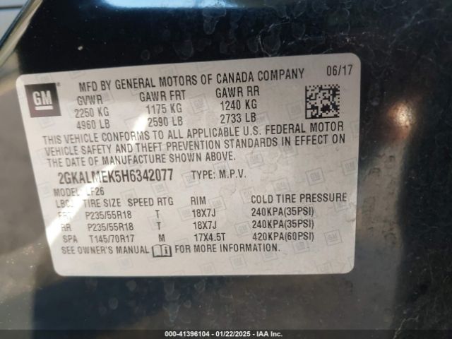 2GKALMEK5H6342077 GMC Terrain Sle-1
