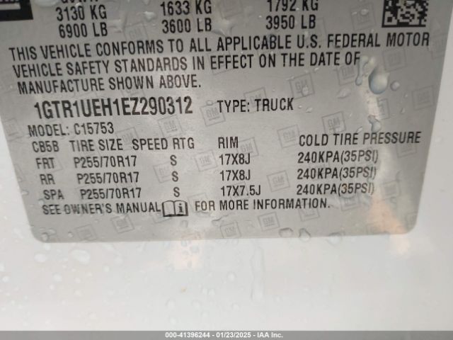 1GTR1UEH1EZ290312 GMC Sierra 1500 Sle