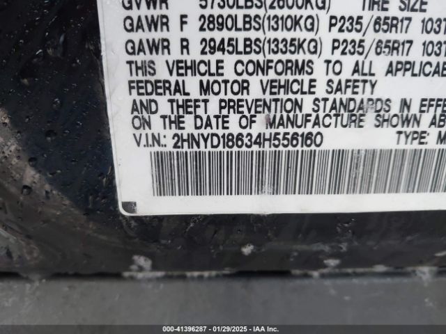 2004 ACURA MDX 2HNYD18634H556160 Photo 8