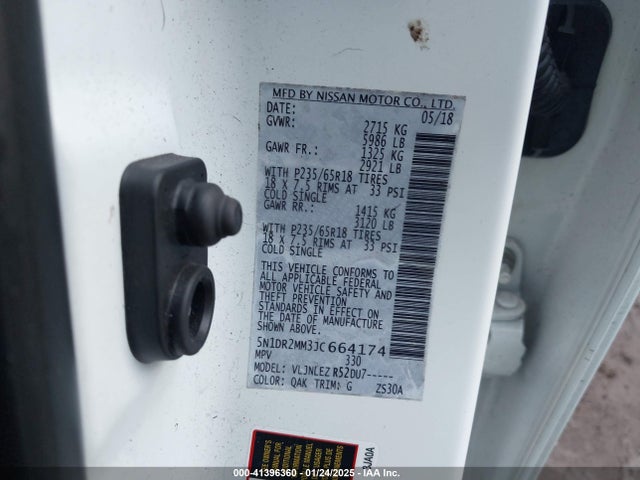 Nissan Pathfinder Sv 2018 5N1DR2MM3JC664174 Image 9