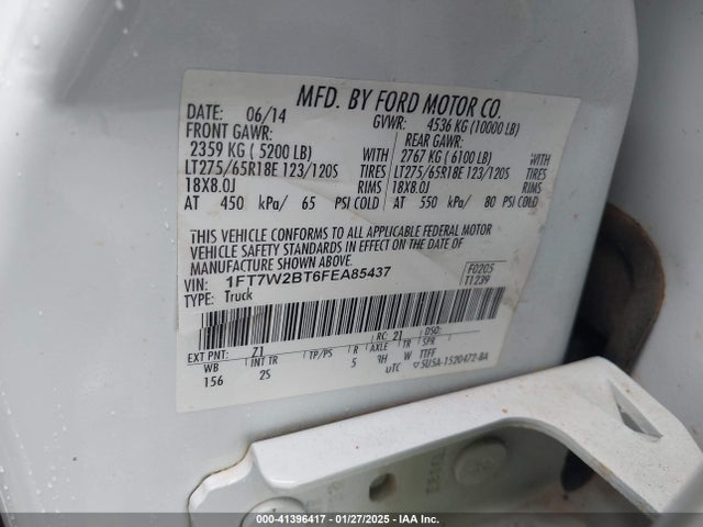 Ford F-250 Xlt 2015 1FT7W2BT6FEA85437 Image 9
