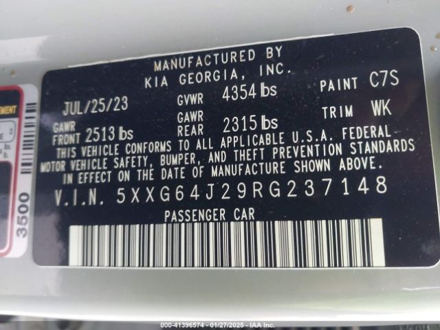 5XXG64J29RG237148 KIA K5 Gt-line