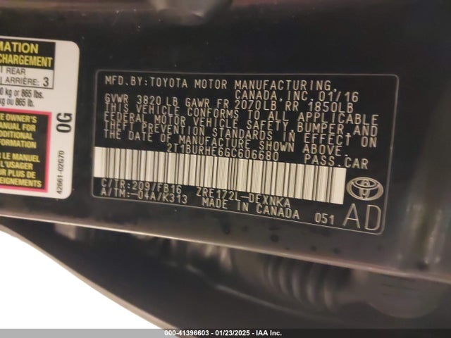 Toyota COROLLA LE 2016 2T1BURHE6GC606680 Image 9