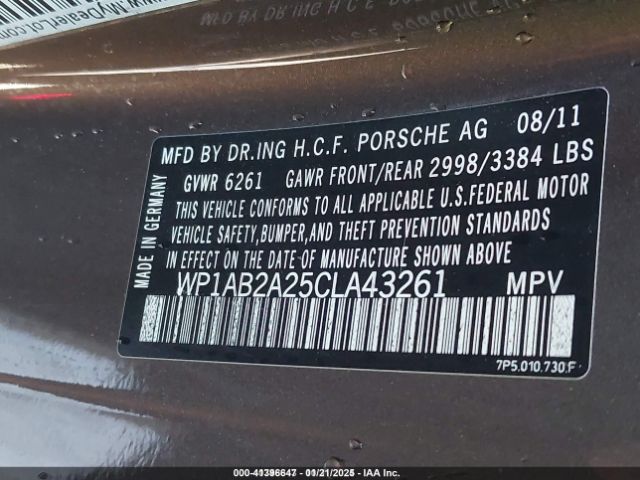 2012 PORSCHE CAYENNE WP1AB2A25CLA43261 Photo 8