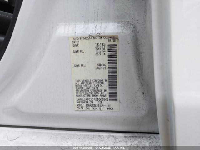 1N4AL3AP0JC480393 Nissan Altima 2.5 S