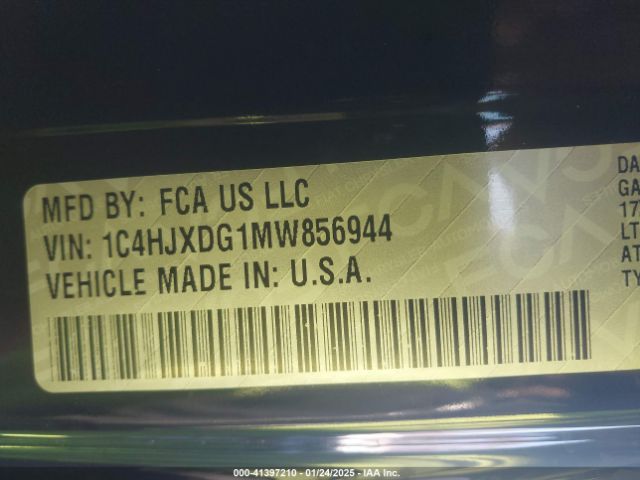 1C4HJXDG1MW856944 Jeep Wrangler Unlimited Willys 4x4