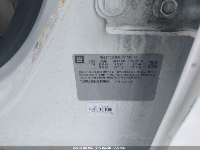 1G1BE5SM6J7144676 Chevrolet Cruze Lt Auto