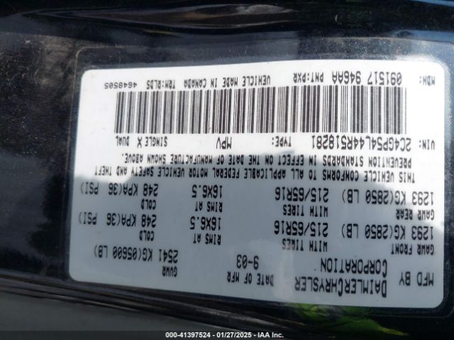 2004 CHRYSLER TOWN & COUNTRY 2C4GP54L44R518281 Photo 8
