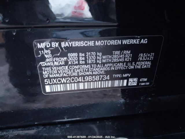 5UXCW2C04L9B58734 BMW X7 Xdrive40i