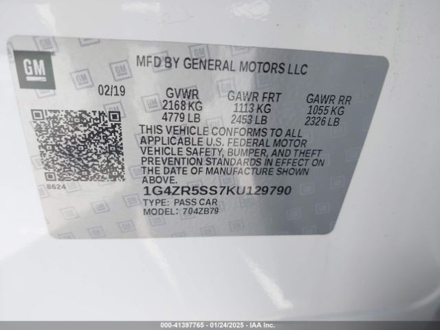 1G4ZR5SS7KU129790 Buick Lacrosse Awd Essence