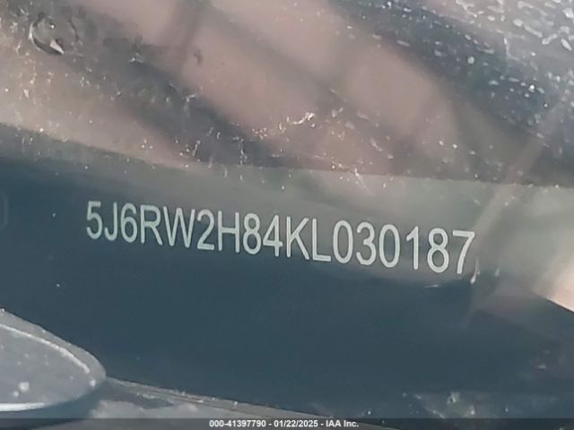 5J6RW2H84KL030187 Honda Cr-v Ex-l