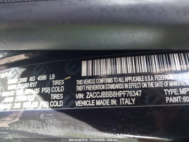 ZACCJBBB8HPF76347 Jeep Renegade Latitude 4x4