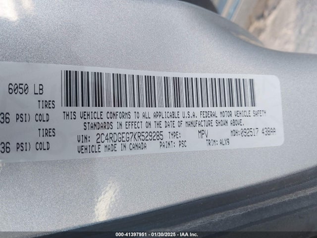 Dodge Grand Caravan Gt 2019 2C4RDGEG7KR529285 Image 9
