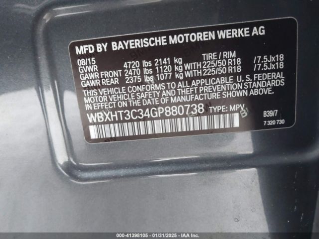 WBXHT3C34GP880738 BMW X1 Xdrive28i