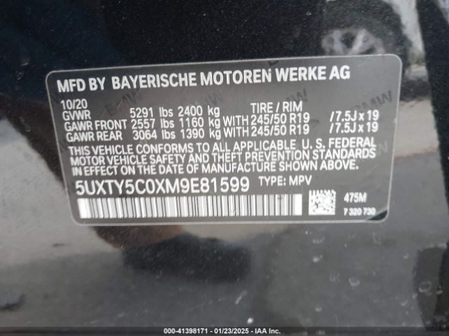 5UXTY5C0XM9E81599 BMW X3 Xdrive30i