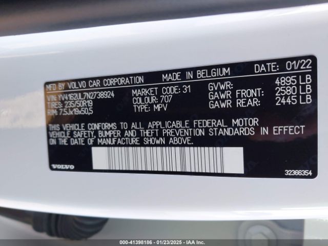 YV4162UL7N2738924 Volvo Xc40 T5 Inscription
