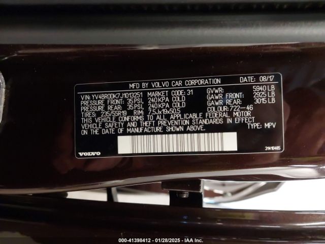 YV4BR0DK7J1013251 Volvo Xc60 Hybrid T8 Momentum