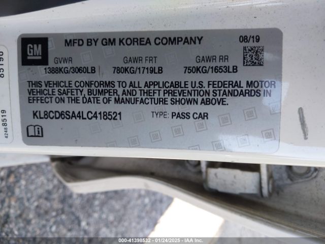 KL8CD6SA4LC418521 Chevrolet Spark Fwd 1lt Automatic